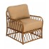 Cane S650011 Aluminum Bamboo Outdoor Upholstered Restauarnt Hotel Lounge Seating Arm Chair